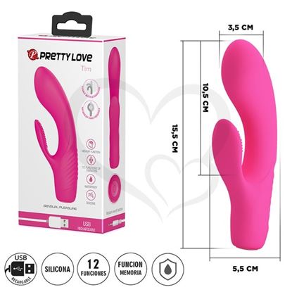 Estimulador de punto G y clitoris con carga USB